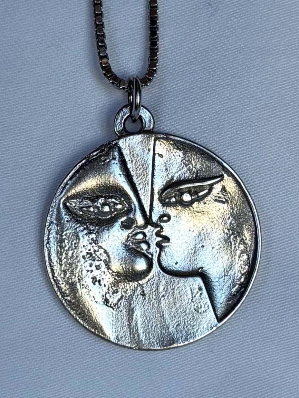 Mercii Coin Talisman Pendant Necklace Sterling Silver